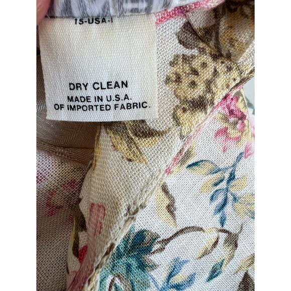 Tanner Collection Vintage Romantic Floral Print Blouse Size 12 - Picture 7 of 9
